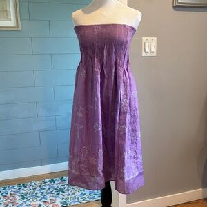 Chic Strapless Lavender Dress‎